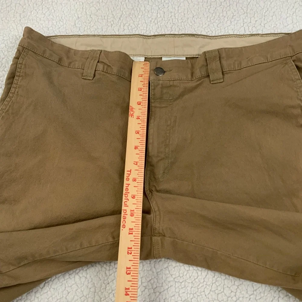 Columbia Cargo Pants 40x32 Tan Straight Leg Hike Camp 6 Pockets Zip Hook & Loop